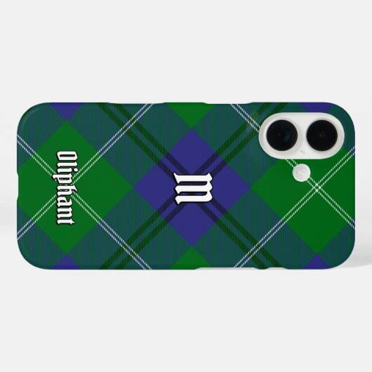 Clan Oliphant Tartan Hoesje-Mate iPhone Case (Achterkant (horizontaal))