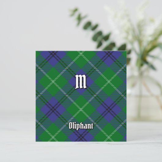 Clan Oliphant Tartan Kaart (Staand voorkant)