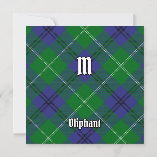 Clan Oliphant Tartan Kaart (Voorkant)