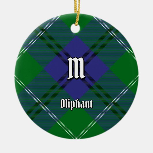 Clan Oliphant Tartan Keramisch Ornament (Voorkant)