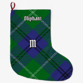 Clan Oliphant Tartan Kerstmis Kous Grote Kerstsok (Voorkant)