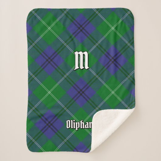 Clan Oliphant Tartan Sherpa Blanket Deken (Voorkant)