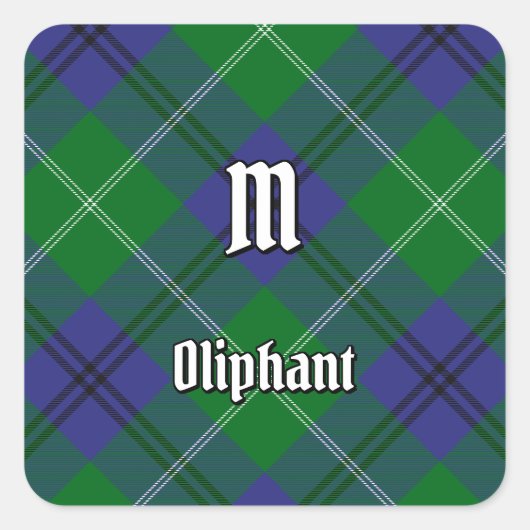 Clan Oliphant Tartan Square Sticker (Voorkant)