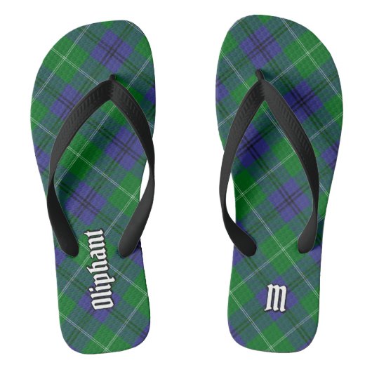 Clan Oliphant Tartan Teenslippers (Voetbed)