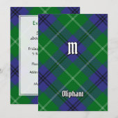 Clan Oliphant Tartan Uitnodiging (Voorkant / Achterkant)