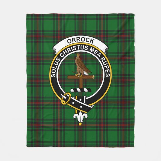 Clan Orrock Tartan Pset Fleece Deken (Voorkant)