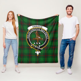 Clan Orrock Tartan Schots geruit kleed Fleece Deken