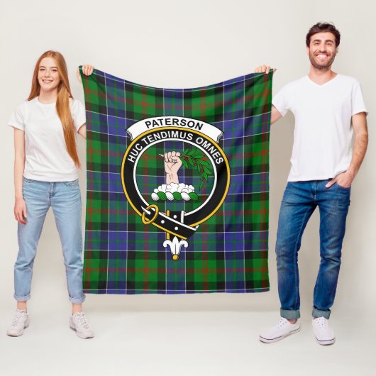 Clan Paterson Ancient Tartan Pset Fleece Deken (In situ)