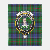Clan Paterson Ancient Tartan Pset Fleece Deken (Voorkant)