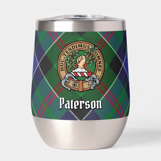 Clan Paterson Crest over Tartan (Voorkant)