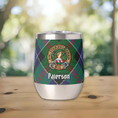 Clan Paterson Crest over Tartan