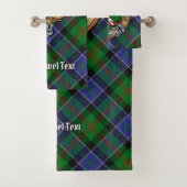 Clan Paterson Crest over Tartan Bad Handdoek (Insitu)