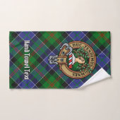 Clan Paterson Crest over Tartan Bad Handdoek (Handdoek)
