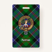 Clan Paterson Crest over Tartan Badge (Voorkant)