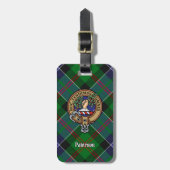 Clan Paterson Crest over Tartan Bagagelabel (Voorkant verticaal)