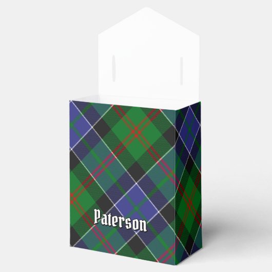 Clan Paterson Crest over Tartan Bedankdoosjes (Geopend)