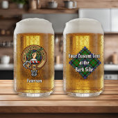 Clan Paterson Crest over Tartan Blikvorm Glas