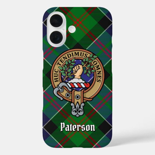 Clan Paterson Crest over Tartan Case-Mate iPhone Case (Achterkant)