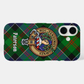 Clan Paterson Crest over Tartan Case-Mate iPhone Case (Achterkant (horizontaal))