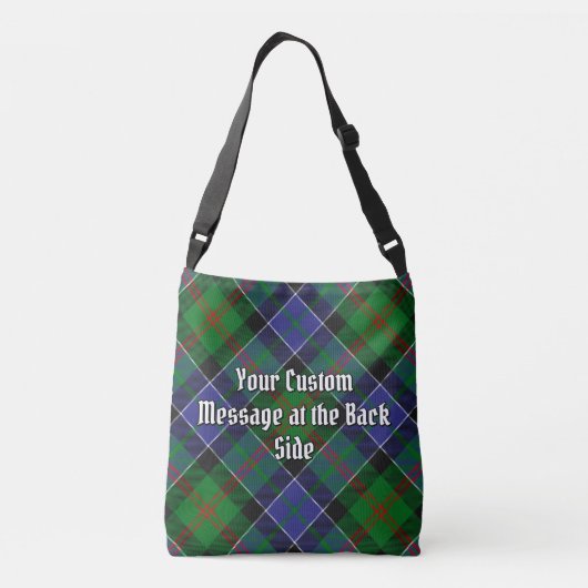 Clan Paterson Crest over Tartan Crossbody Tas (Achterkant)