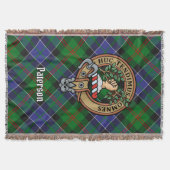 Clan Paterson Crest over tartan Deken (Voorkant)
