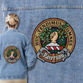 Clan Paterson Crest over Tartan Denim Jacket