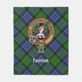 Clan Paterson Crest over Tartan Fleece Deken (Voorkant)