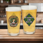 Clan Paterson Crest over Tartan Glas