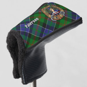 Clan Paterson Crest over Tartan Golfheadcover