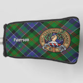 Clan Paterson Crest over Tartan Golfheadcover (Voorkant)