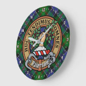 Clan Paterson Crest over Tartan Grote Klok (Hoek)