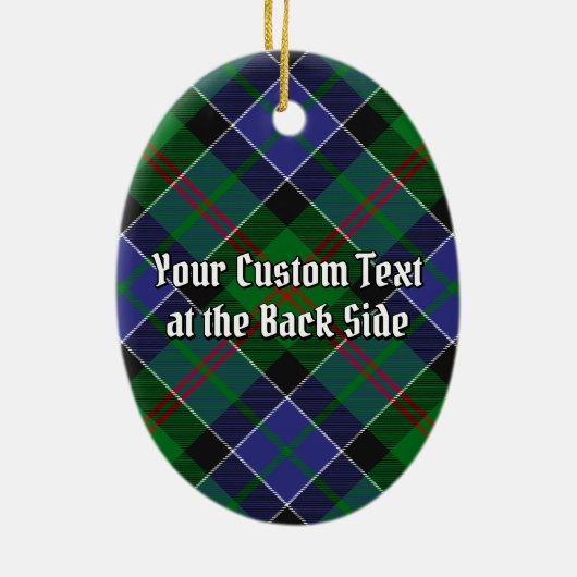 Clan Paterson Crest over Tartan Keramisch Ornament (Achterkant)