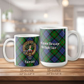 Clan Paterson Crest over Tartan Koffiemok