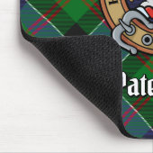 Clan Paterson Crest over Tartan Muismat (Hoek)