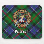 Clan Paterson Crest over Tartan Muismat (Voorkant)