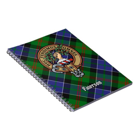 Clan Paterson Crest over Tartan Notitieboek (Rechterzijde)