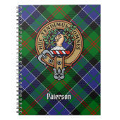 Clan Paterson Crest over Tartan Notitieboek (Voorkant)