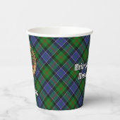 Clan Paterson Crest over Tartan Papieren Bekers (Links)
