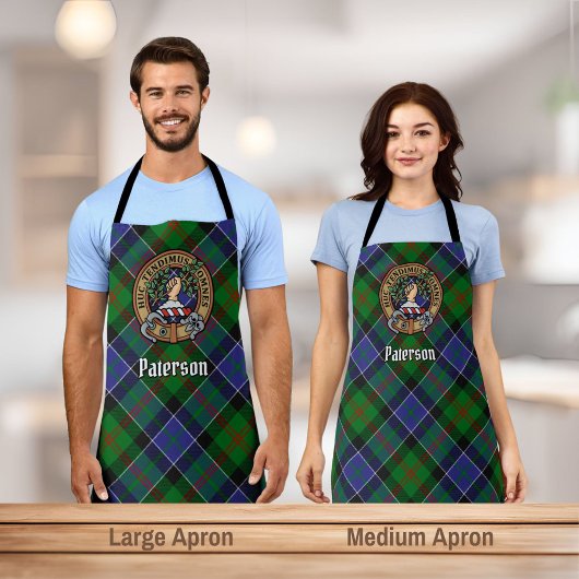 Clan Paterson Crest over Tartan Schort