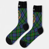 Clan Paterson Crest over Tartan Sokken (Links)