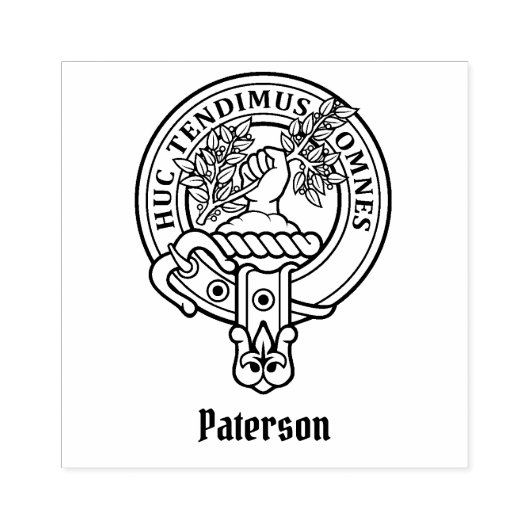 Clan Paterson Crest Rubberstempel (Afrduk)