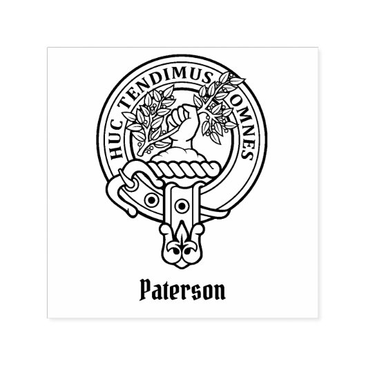 Clan Paterson Crest Zelfinktende Stempel (Design)