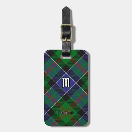 Clan Paterson Tartan Bagagelabel (Voorkant verticaal)