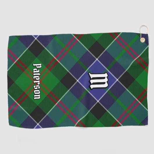 Clan Paterson Tartan Golfhanddoek (Horizontaal)