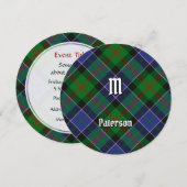 Clan Paterson Tartan Kaart (Voorkant / Achterkant)