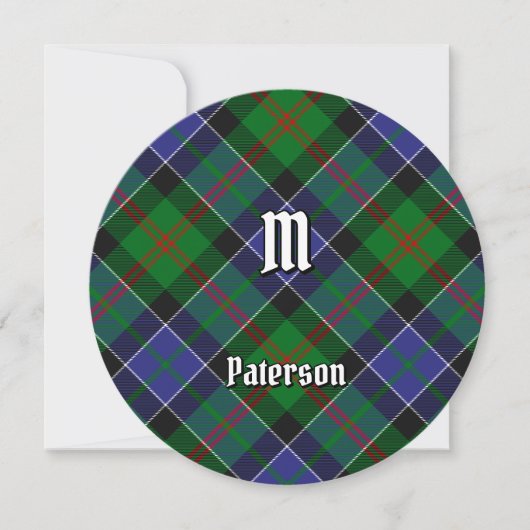 Clan Paterson Tartan Kaart (Voorkant)