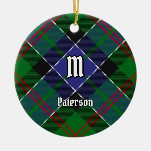 Clan Paterson Tartan Keramisch Ornament (Voorkant)