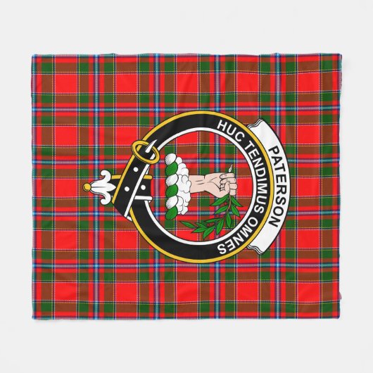 Clan Paterson Tartan Pset Fleece Deken (Voorkant (Horizontaal))