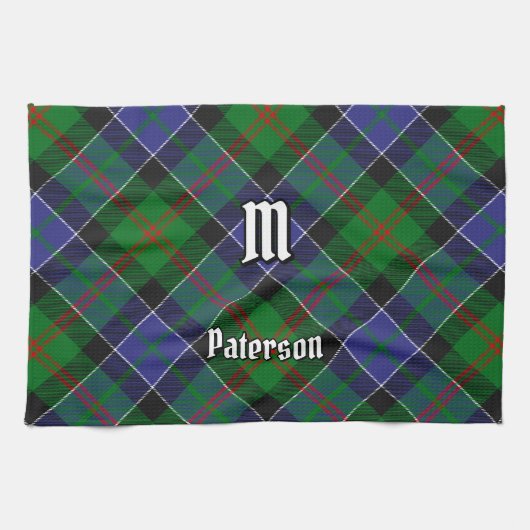 Clan Paterson Tartan Theedoek (Horizontaal)