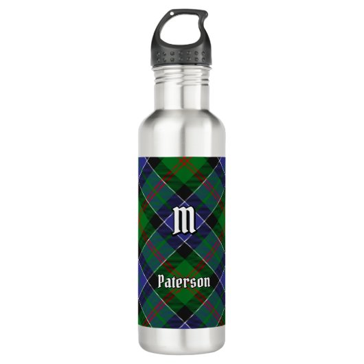 Clan Paterson Tartan Waterfles (Voorkant)
